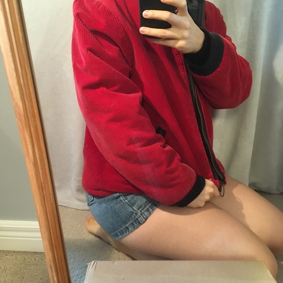 Vintage Red Corduroy Zipper Jacket - Picture 7 of 14